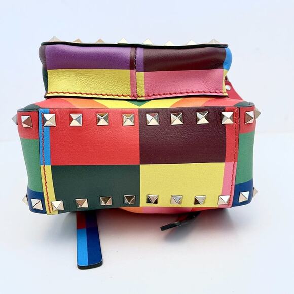 Valentino Rockstud 1973 Mini Backpack Rainbow Stripe Multicolor Resort 2015 - Picture 7 of 12